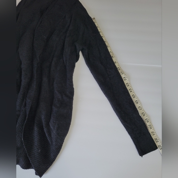 Barefoot Dreams Cozy Chic Lite Black Open Long Sleeve Super Soft Cardigan - Picture 5 of 9